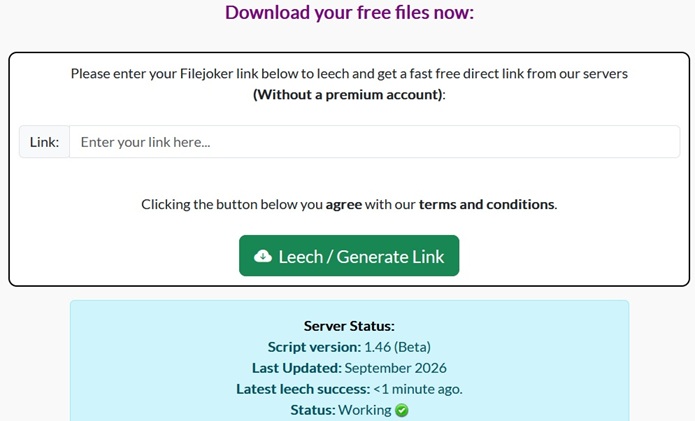 DebridLeech Filejoker Downloader